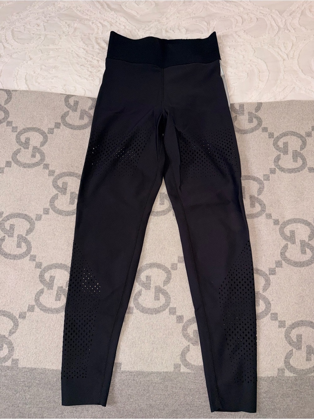 Ultracor Black High-Waist Perforated Leggings